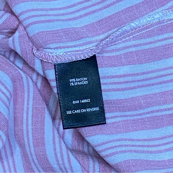 torrid Pink & White Striped Tie-Front Button Down Shirt - Picture 12 of 15